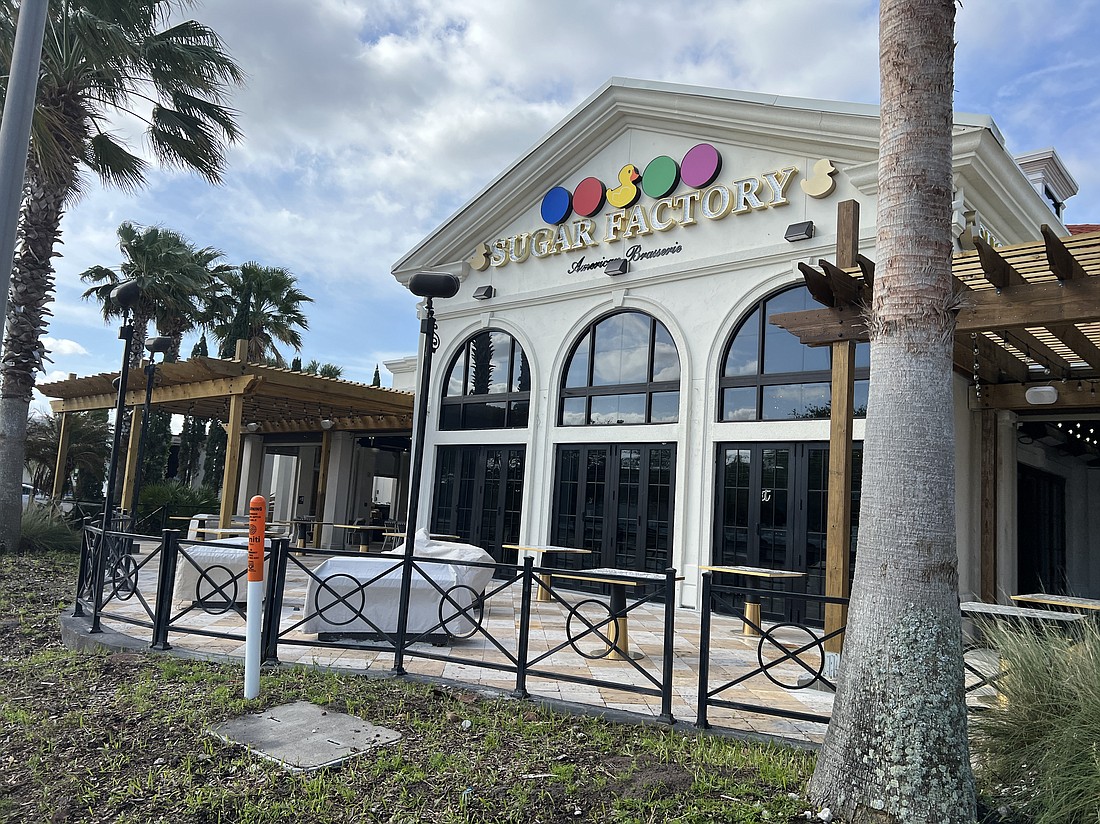 Patio dining is an option for those who want to take advantage of cooler springtime weather at the Sugar Factory American Brasserie.