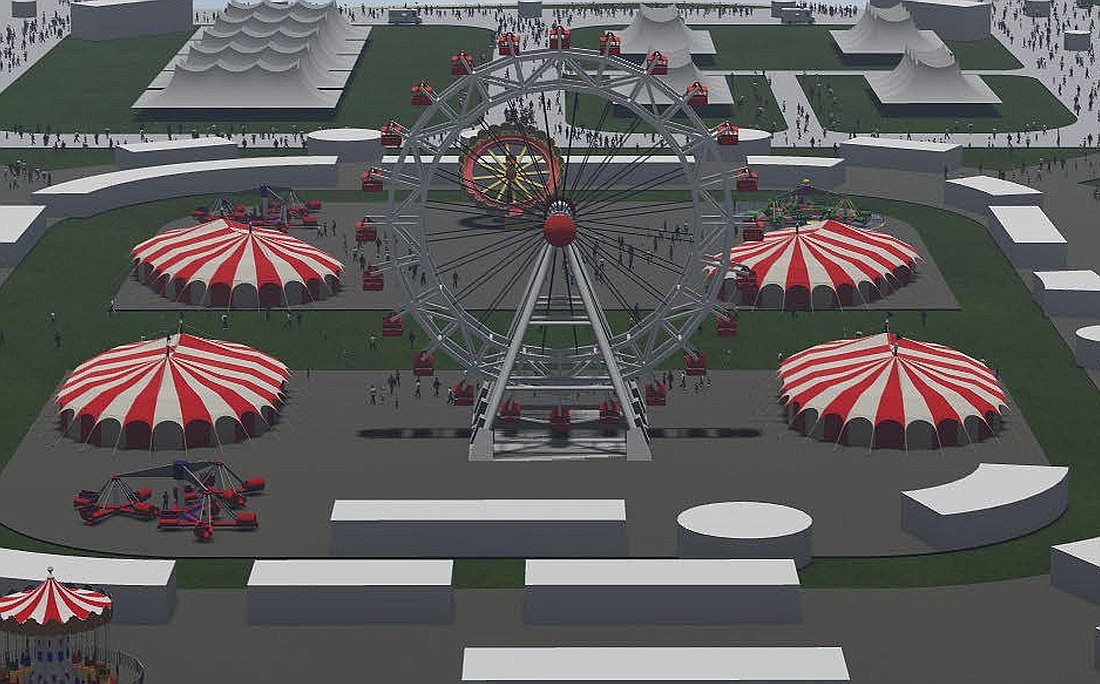 An artist's rendering of the future Jacksonville Fairgrounds in West Jacksonville.