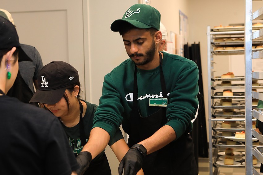 Alqasim Alkazrooni prepares smoked salmon Vol-au-vent.