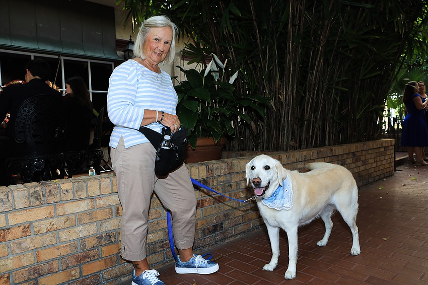 Mary Nissen and Brooke the dog