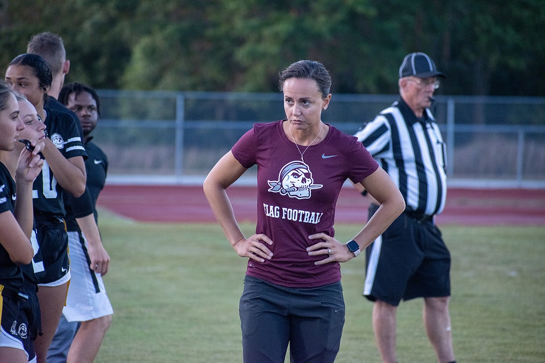 Braden River High flag football Head Coach Amanda Porco said she looks for players who are enthusiastic about the sport.