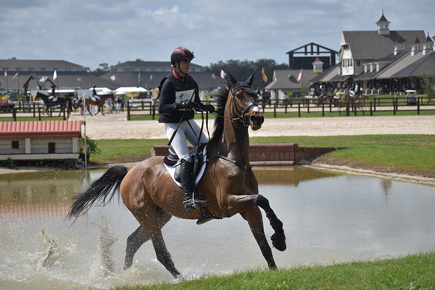 Caroline Martin bounces along aboard King's Especiale at TerraNova.
