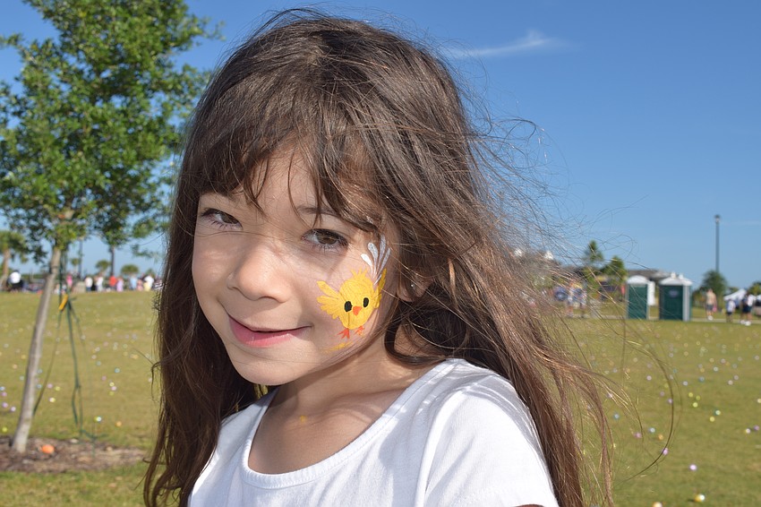 Lakewood Ranch 6-year-old Jade Jacobs wants to collect all the eggs. 