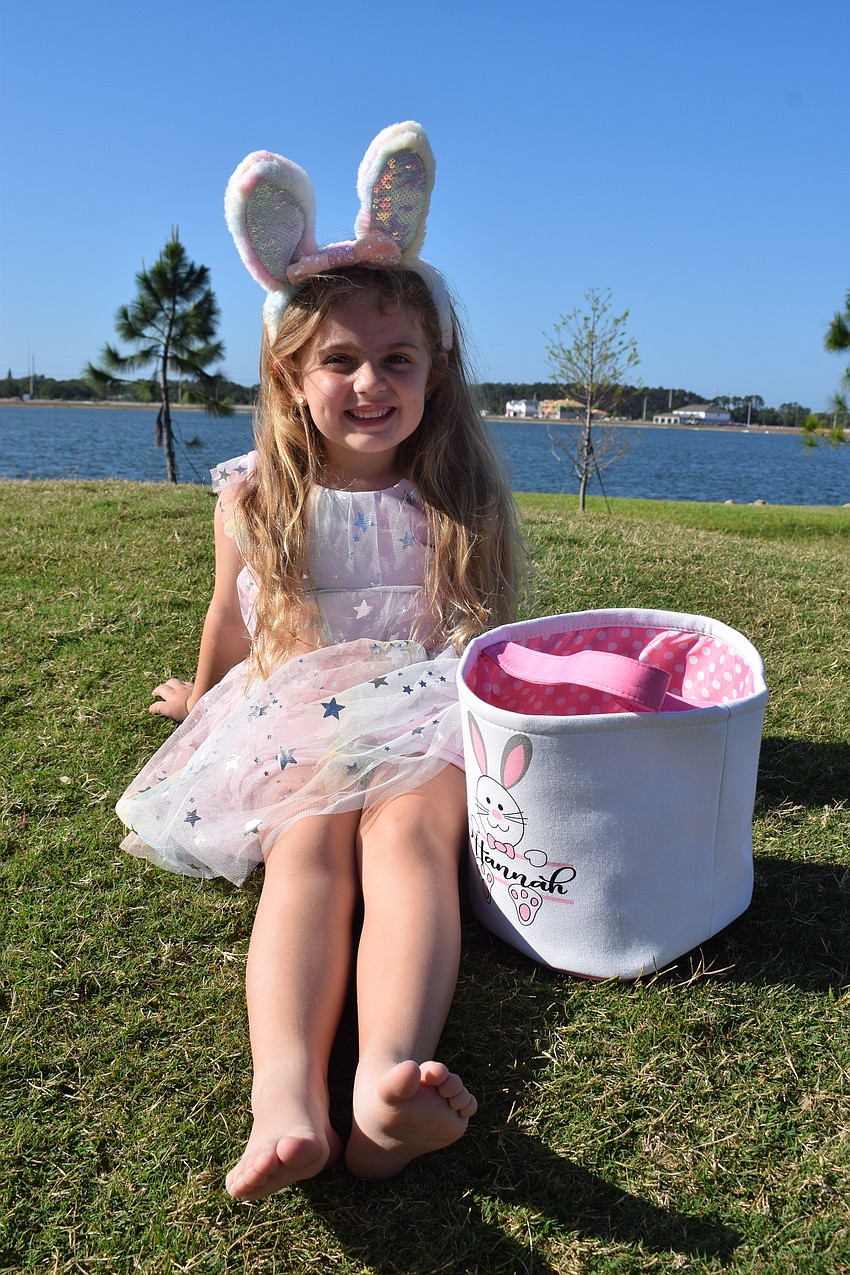 Lakewood Ranch's Hannah Sampaio, who is 5, is ready for the hunt.