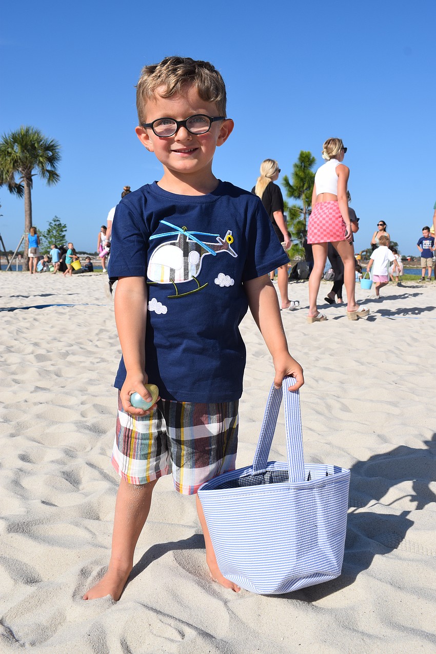 Windward's Landon Mundy loves participating in his first EGGstravaganza.