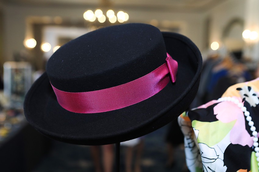 Guests shopped for clothes before the program started.