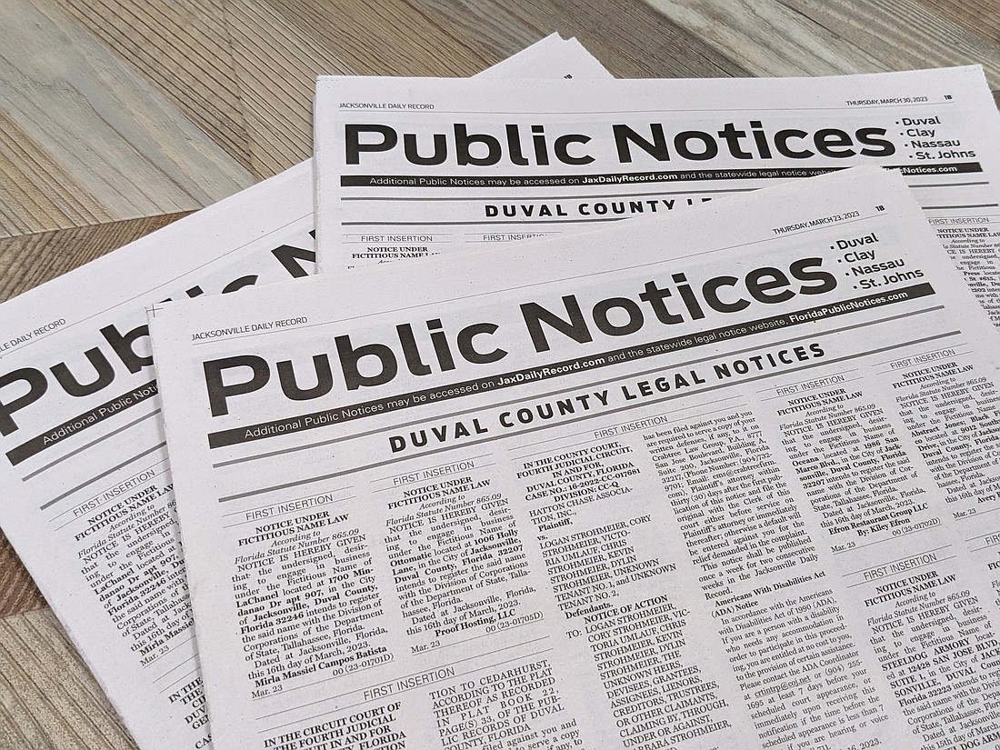Defying forecasts, newspapers have retained public notices (and