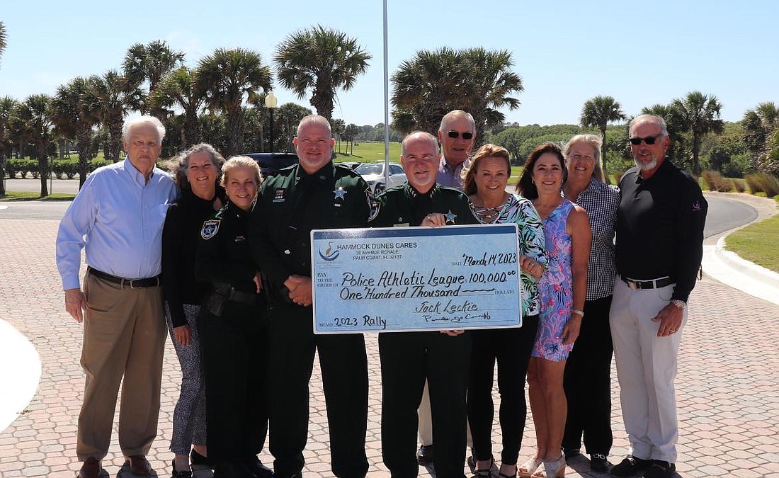 Hammock Dunes Cares has donated $100,000 to support the Flagler Sheriff's Police Athletic League's planned new facility. Courtesy photo