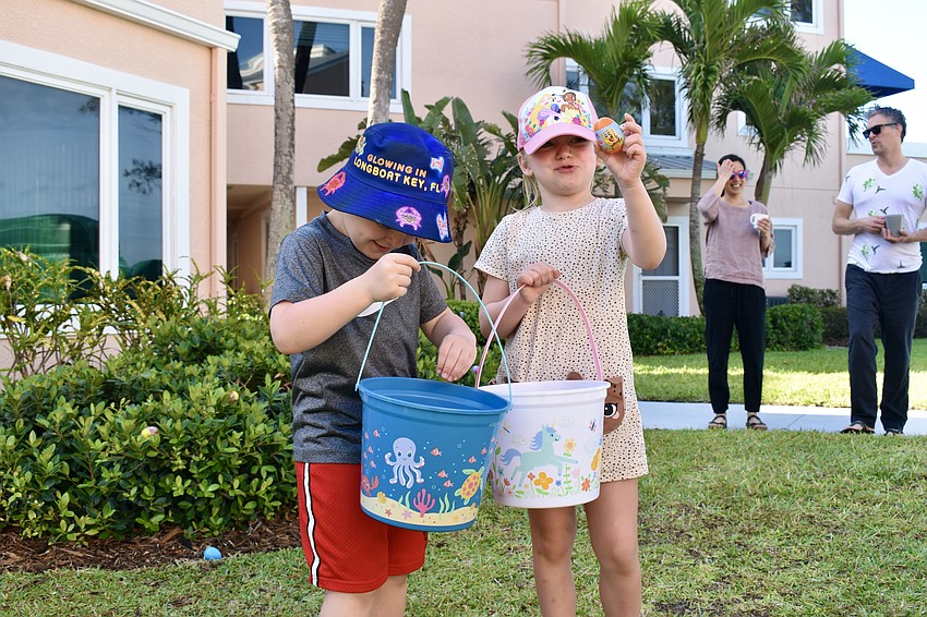 Finn and Nora Murphy are egg-cited.