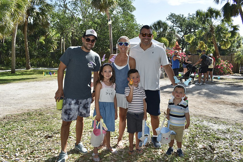 Joe Kiss, 7-year-old Pippa Neff, Katie Neff, 4-year-old Axel Neff (junior), Axel Neff (senior), and 2-year-old Archer Neff.