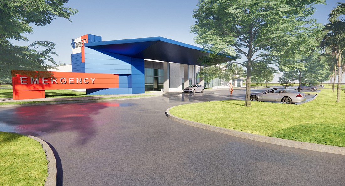 A conceptual rendering of the Baptist & Wolfson St. Augustine Emergency Room & Imaging Center in St. Johns County.