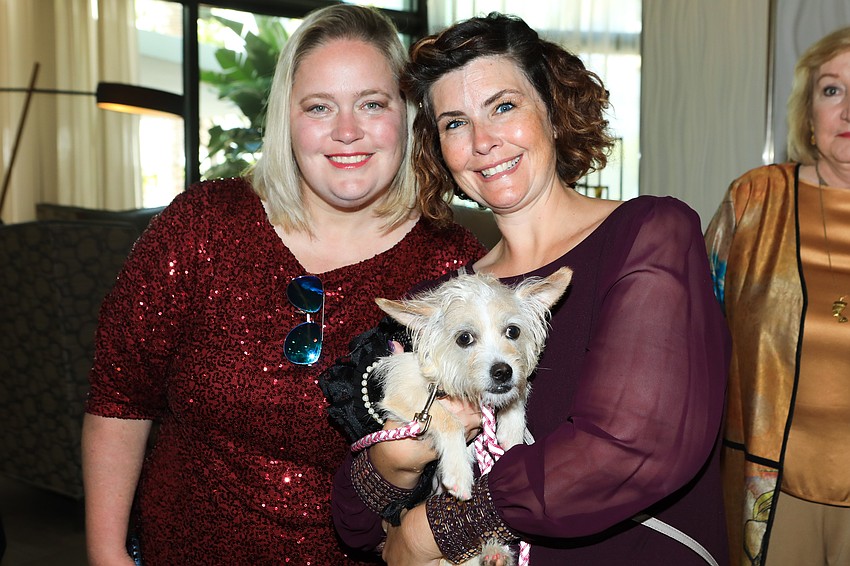 Nikki Goslin and Ann Edwards with Sandy