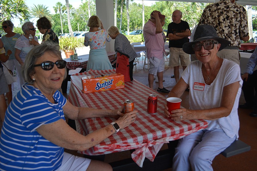 Sandra Packard, member of board of trustees, and Gale Frank, member of the membership committee