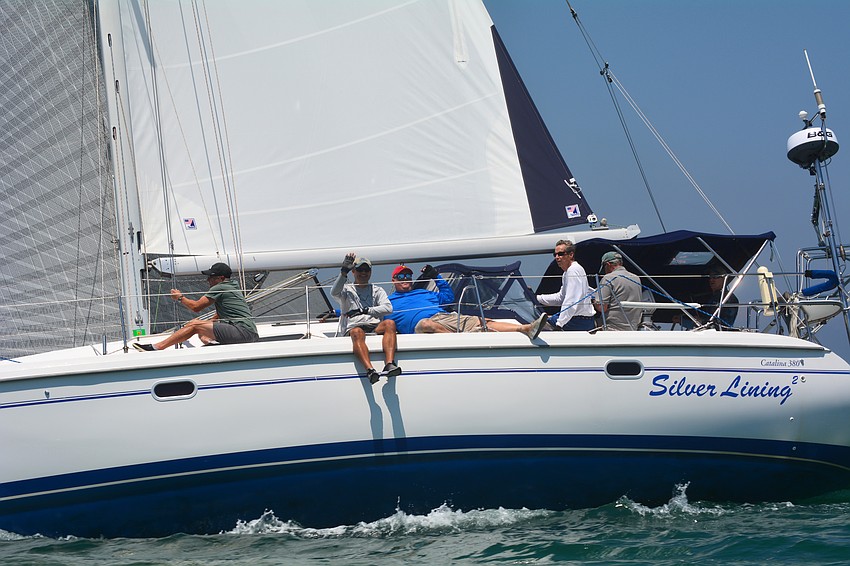 Skipper Bob Armstrong and his crew on Silver Lining 2.