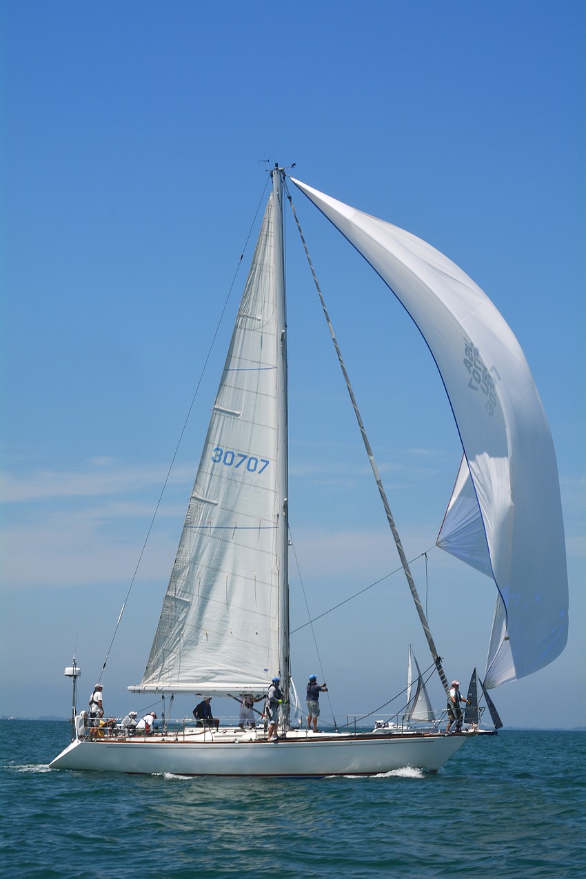 Skipper William Gately and his crew on Fruition.