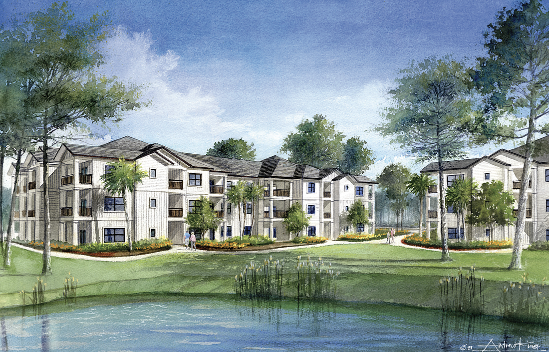 The developer of the proposed Tymber Creek Apartments seeks to build 270 units. Rendering courtesy of the city of Ormond Beach