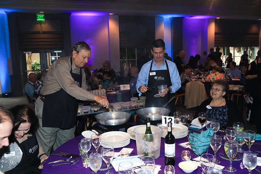 The guests cooked up dishes together.