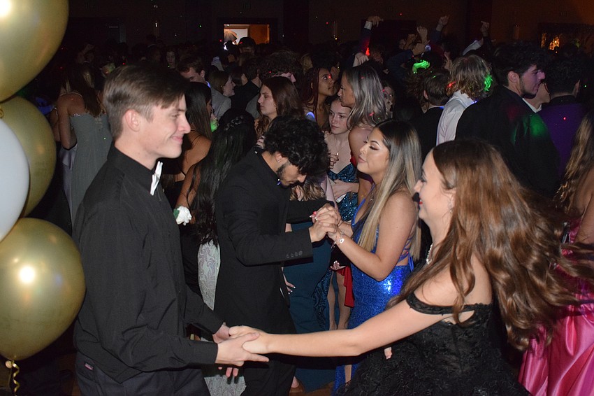 Students have fun dancing.