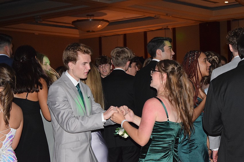 Students show off their moves on the dance floor.
