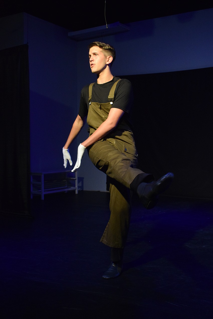 Sawyer Girgis makes the audience laugh during his performance as Amos Hart while singing 