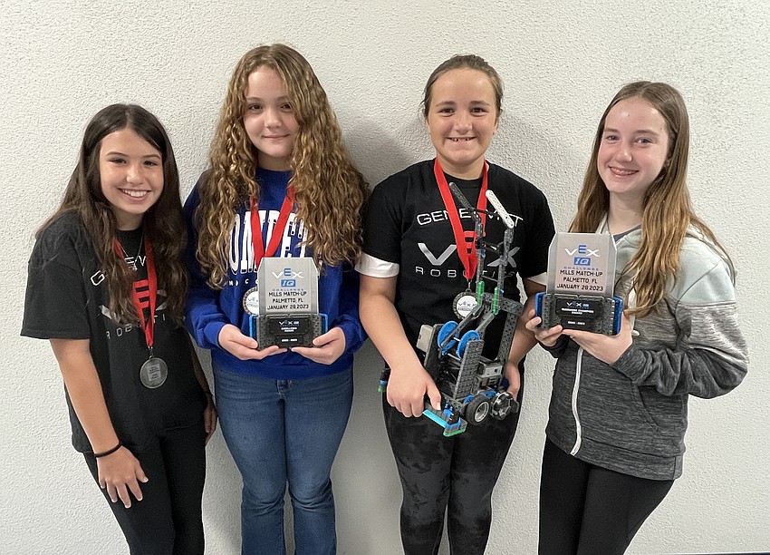 Gene Witt Elementary School fifth graders Nina Young, Ellee Thomas, Charlotte Haverstick and Fiona Brown are The Robloxians.