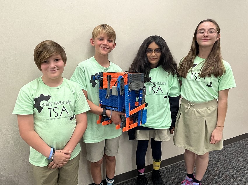 Robert E. Willis Elementary School's Kreative Kaos team, which includes fifth graders Zachary Danahy, Landon Cuervo, Zoe Balakrishnan and Nino Dondadze, will compete at the VEX Robotics World Championships.