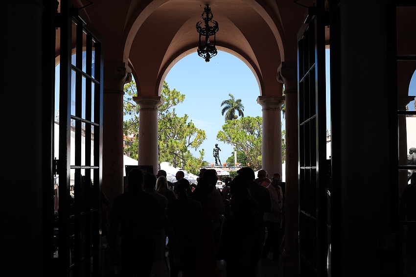 Guests fill into the Ringling Museum.