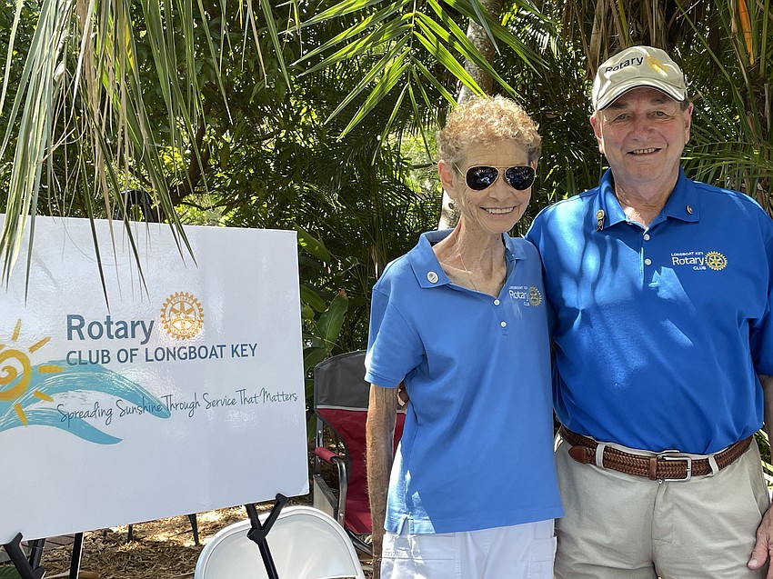 Janet Shapiro and Jack Rozance from the Rotary Club of Longboat Key.