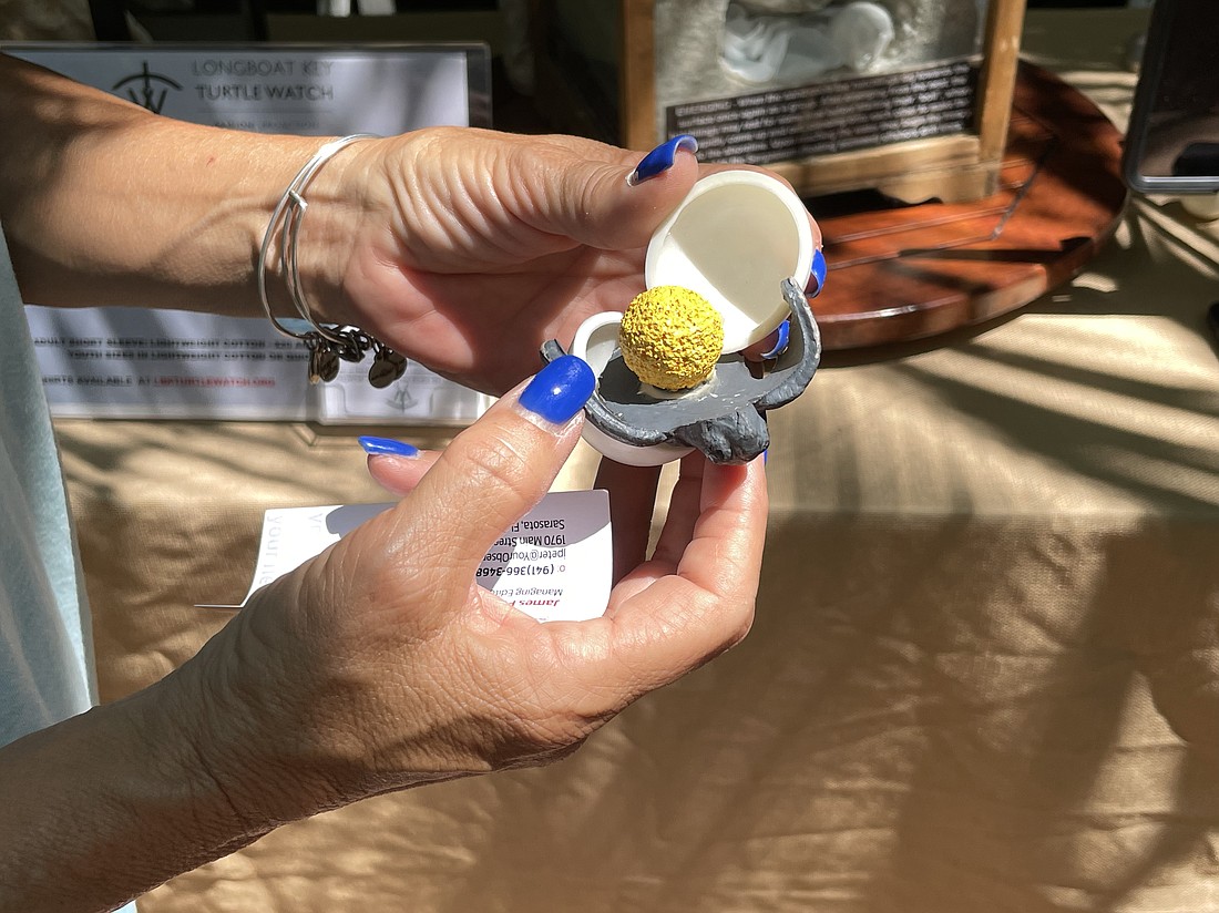 The Longboat Key Turtle Watch educated visitors about sea turtles and how the temperature of the sand determines the gender of the hatchlings.