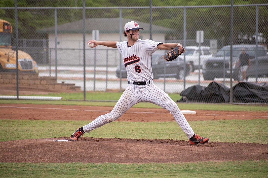 Tanner Crump threw a complete-game shutout against Port Charlotte High on April 24.