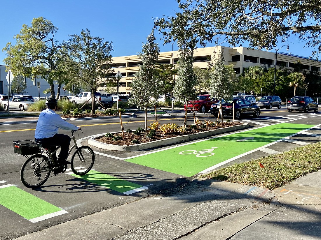 Assistant City Engineer and avid bicyclist Dan Ohrenstein rides the Ringling Trail on his commute. He was a co-leader on the complete street project team.