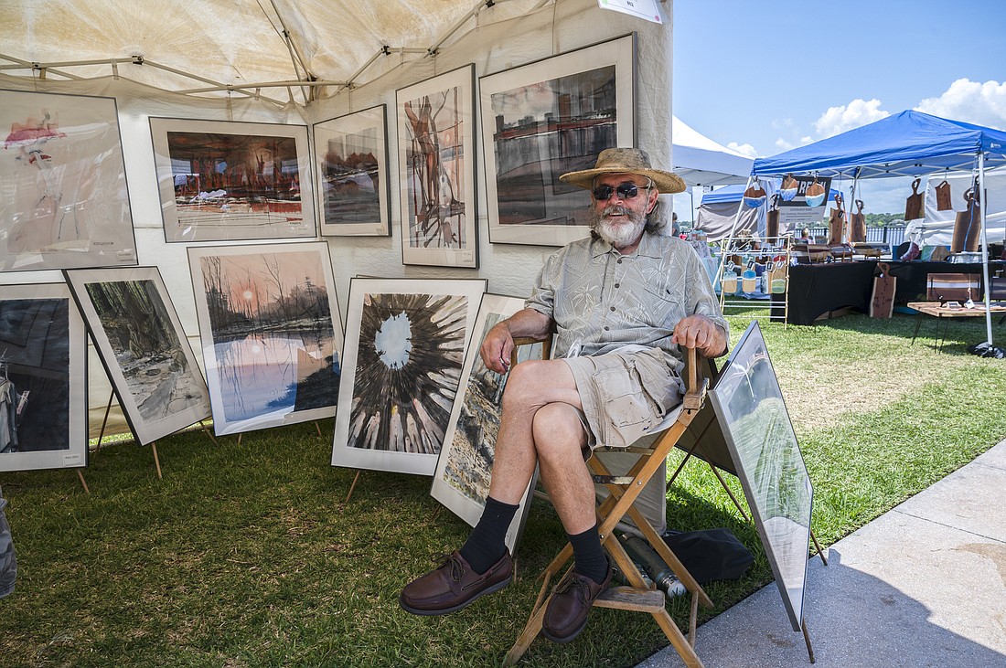 Dan Burleigh Phillips won first place in the fine art category at the 48th annual Art in the Park. File photo by Michele Meyers
