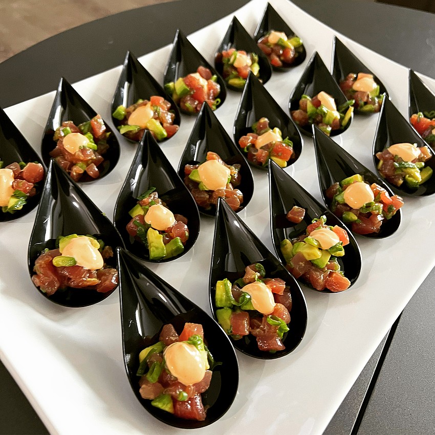 Chef Wu's tuna tartare hors d'oeuvre.