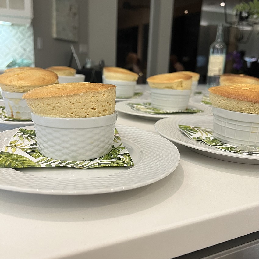 Chef Wu's Dulce de Leche soufflés.
