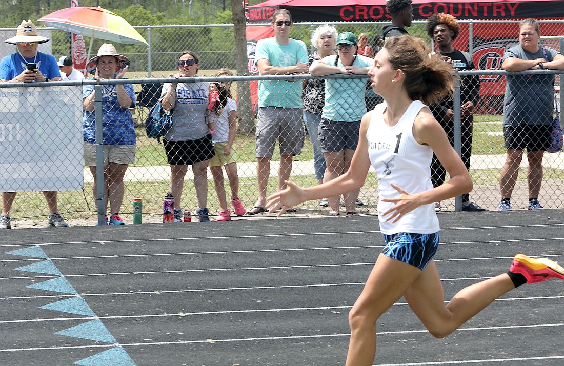Sierra Howard, here at Run Matanzas, qualified for regional in the 800 and the 4x400 relay. File photo by Brent Woronoff