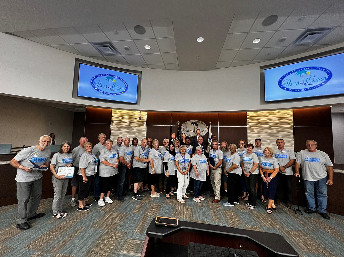 The Palm Coast Citizens Academy's 53rd graduating class. Photo courtesy of the city of Palm Coast.