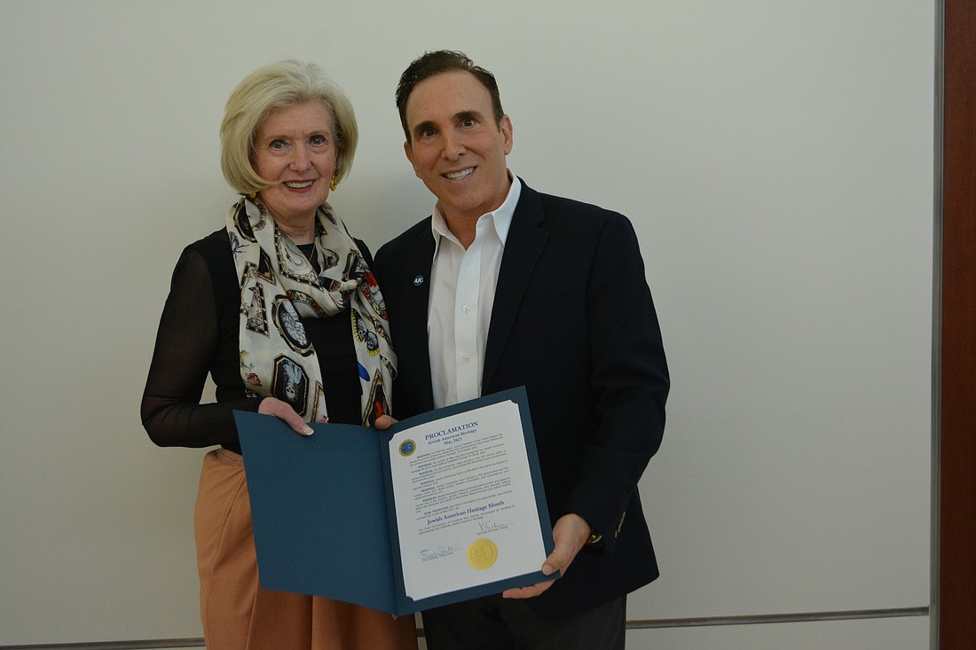 American Jewish Committee Regional President Anne Virag and Regional Director Brian Lipton were present for the proclamation.