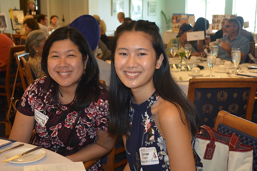 Krits Tran, mother, and Danae Tran, 2023 music winner