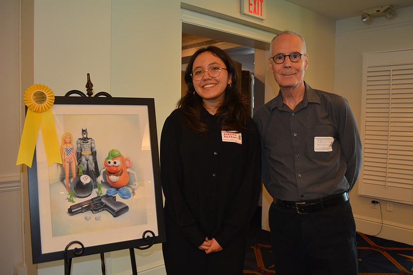 Alanna Hutton and Jeffery Cornwell, teacher