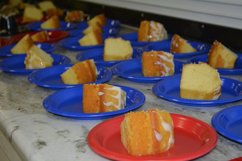 Lemon cake drizzled with Limencello