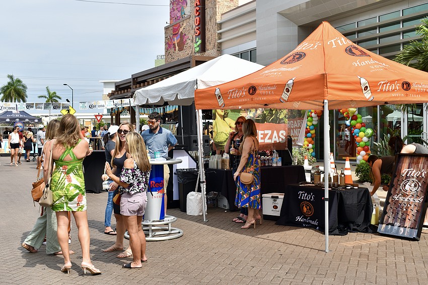Rocco's Tacos and Tequila Bar sets up outside for Cinco de Mayo.