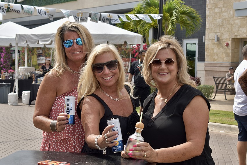 Heidi Marcin, Aimee Galvin and Lisa Troppman have fun celebrating Cinco de Mayo.