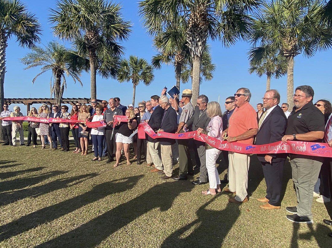 The A1A All-American Road designation ribbon cutting in 2022. Photo courtesy of the National Scenic Byway Foundation