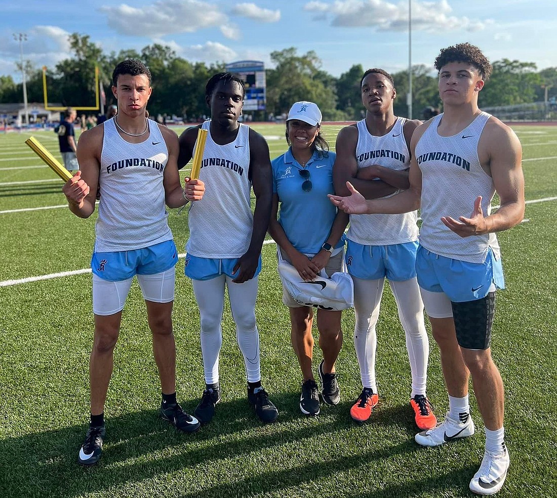 The Foundation Academy 4x100 relay became the 2023 FHSAA Region 2 champion with a time of 41.63.