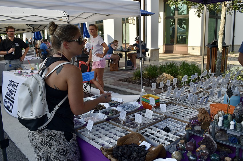 Myakka resident Gabby Quaranta shops for crystals at Maya's Mystical Treasures.