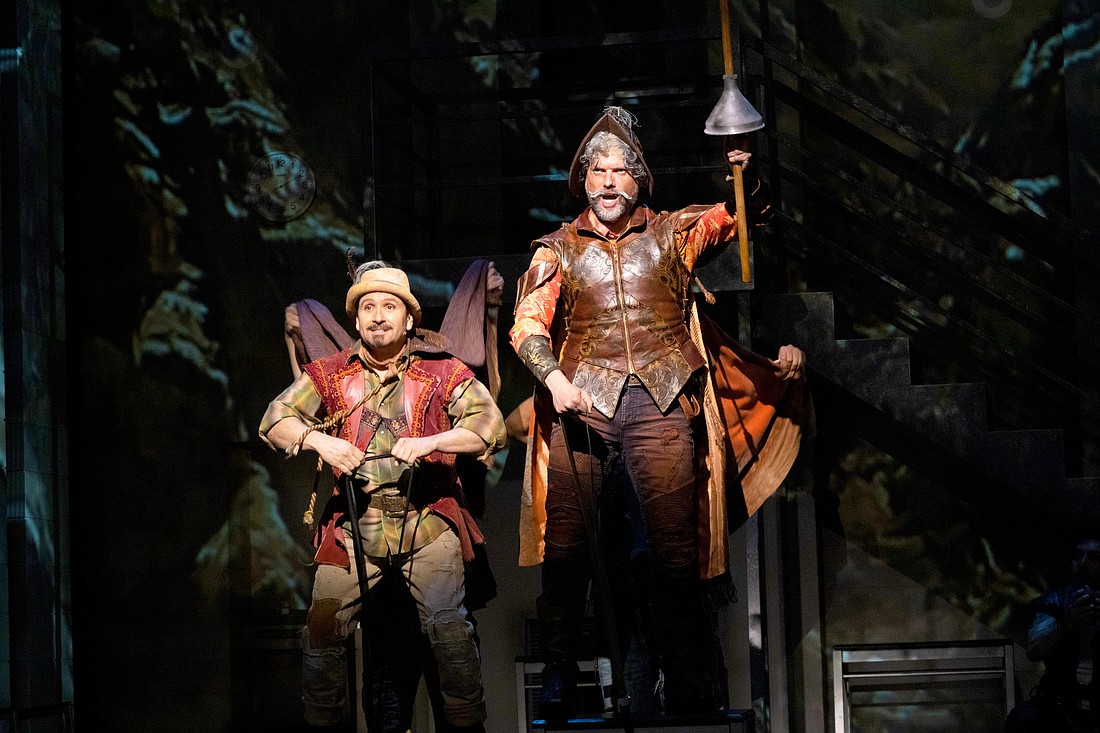 Aaron De Jesus and Mauricio Martínez star in Asolo Rep's production of "Man of La Mancha."