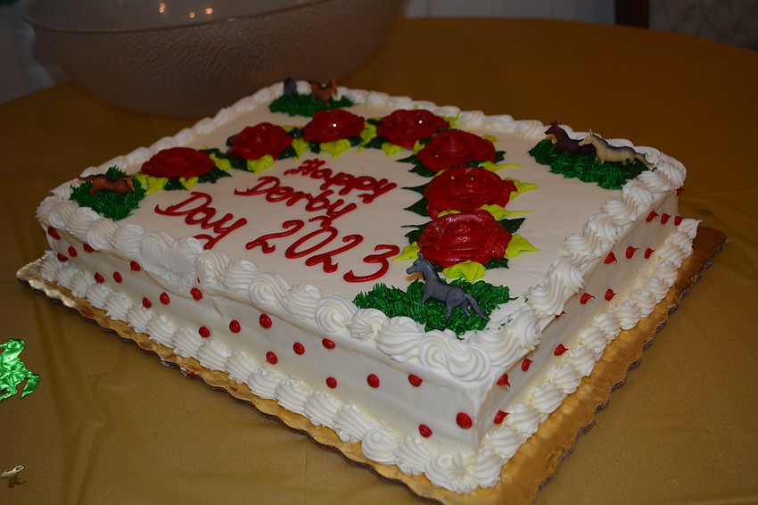 Event coordinators picked out a cake well-suited for a Kentucky Derby party at Longboat Harbour Condominium.