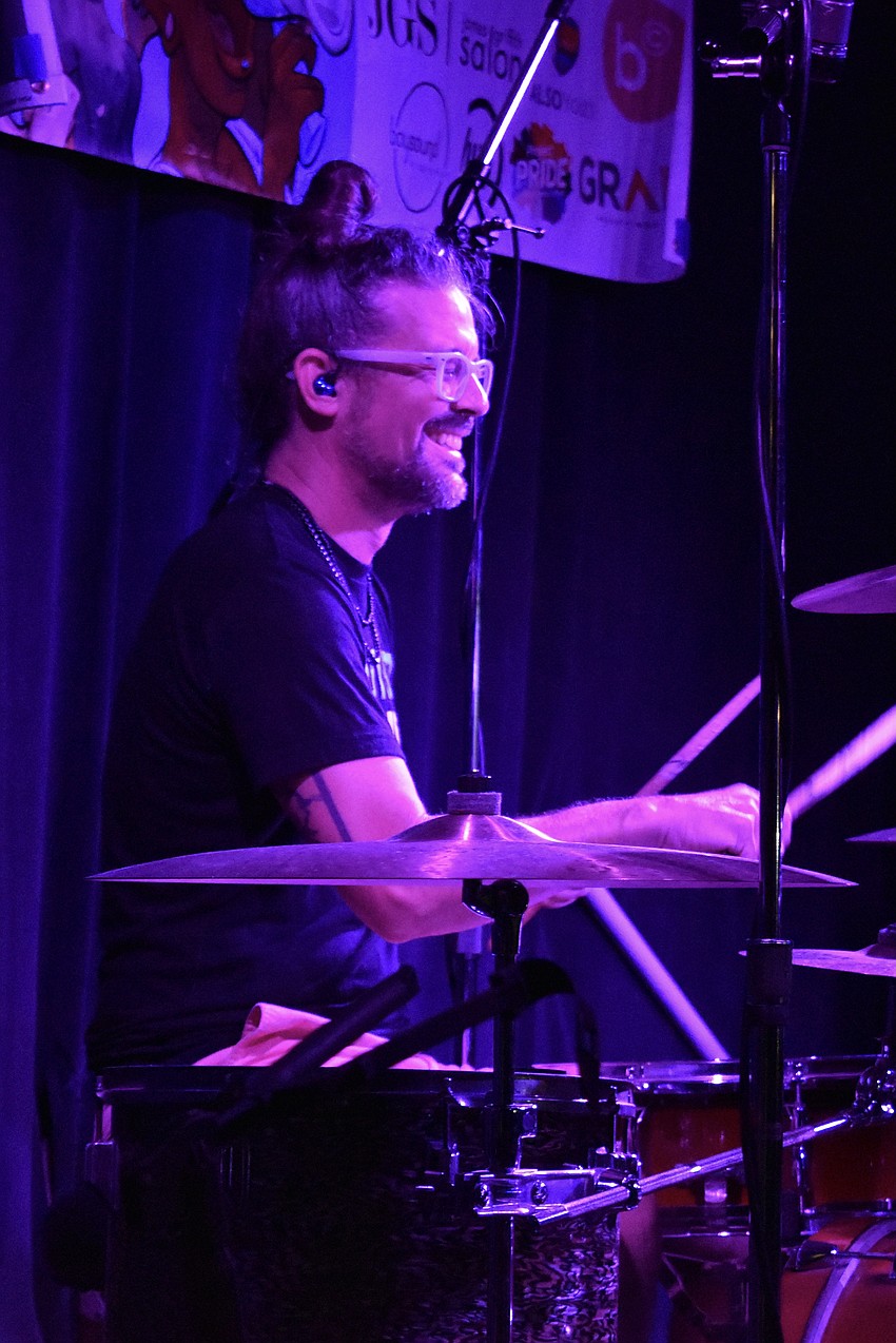 MeteorEYES member David Curran plays drums.