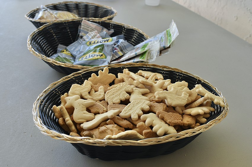 Treats are set out for the humans at the event.