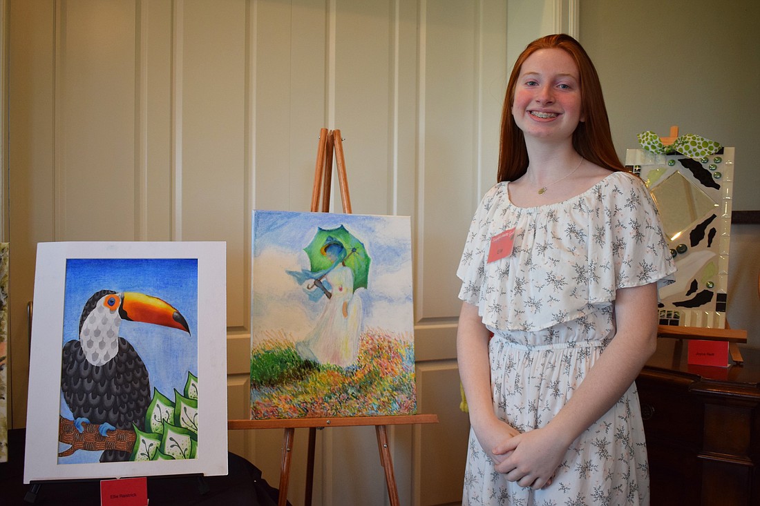 Parrish Community High School senior Ella Raistrick has been showing her artwork at the Waterlefe Art Show since she was a freshman.